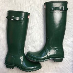 Hunter Original Tall Gloss Packable Rain Boot 11